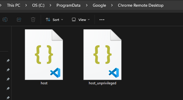 ProgramData CRD directory